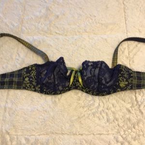 Aubade Navy and green 32DD