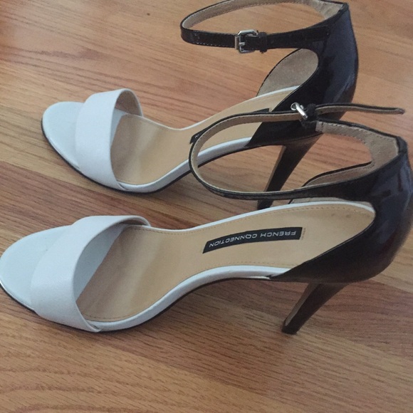 French Connection Black and White Heels - Picture 2 of 4