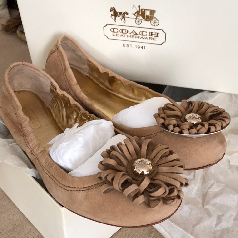 COACH NUBUCK FLATS