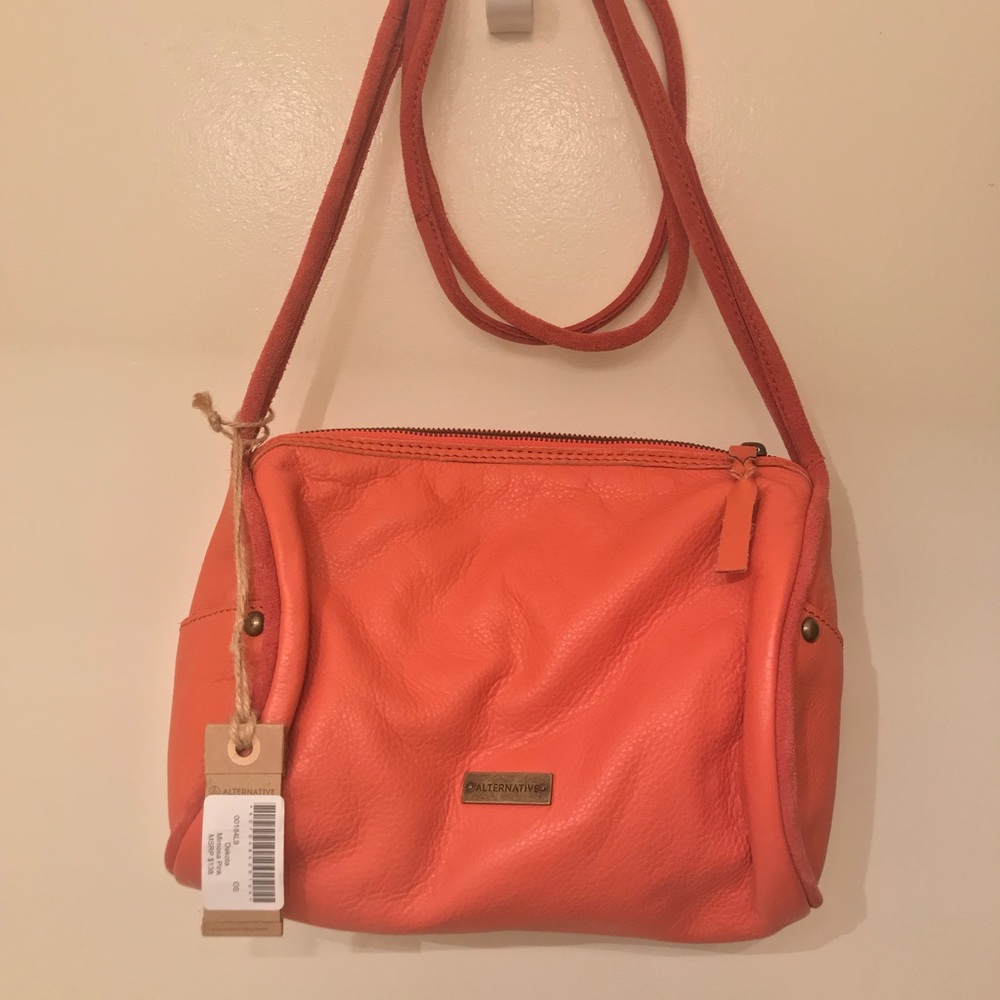 Alternative apparel genuine leather shoulder bag