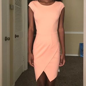 Pretty Peach colored envelope dress