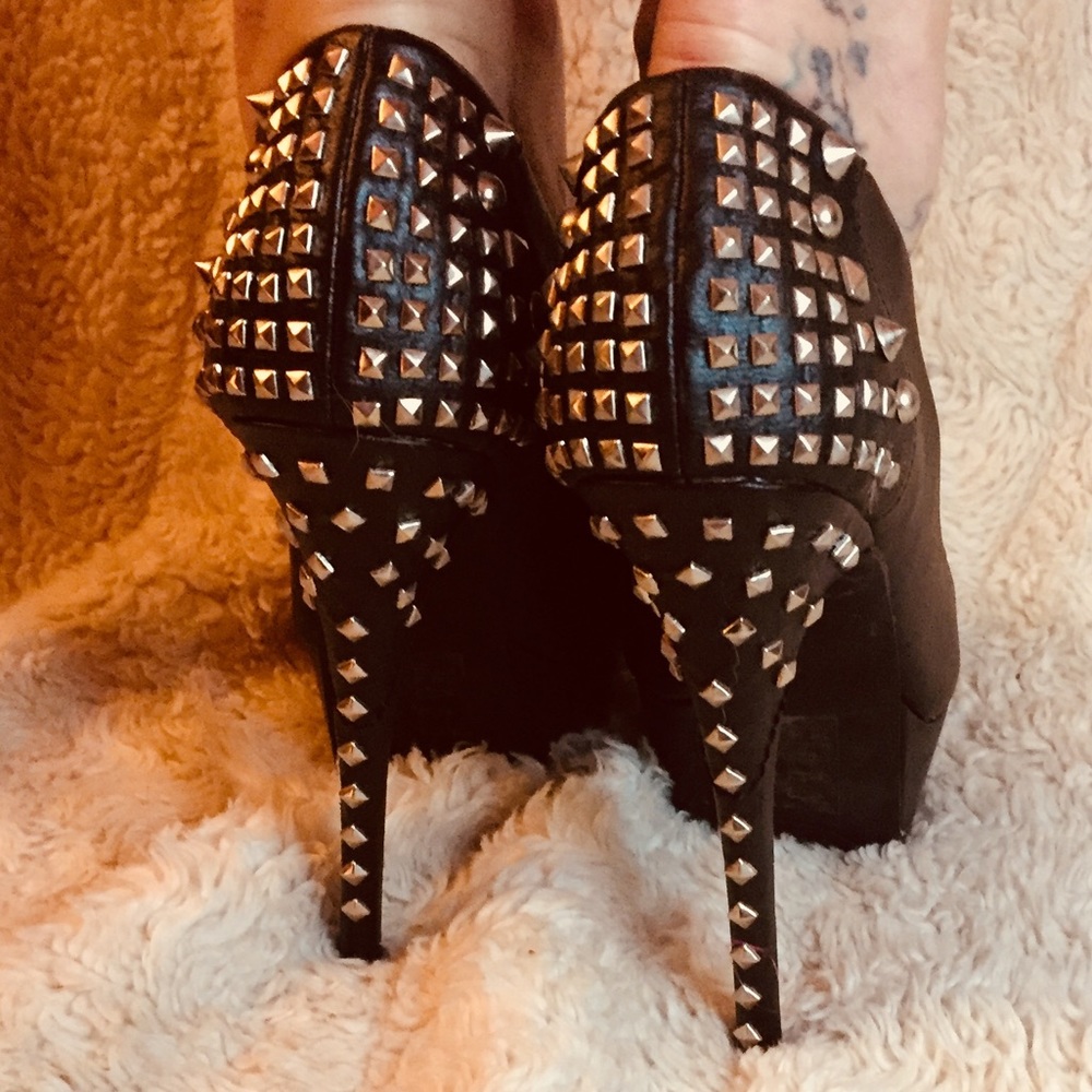 Sky high Rockstar Studded Open-toe pumps - Picture 3 of 7