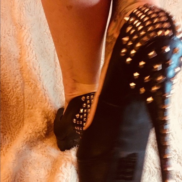 Sky high Rockstar Studded Open-toe pumps - Picture 6 of 7