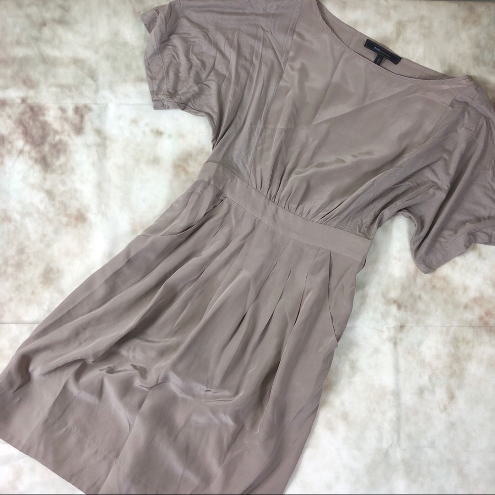 BCBG MaxAzria Silk Blend Dress in Hazelnut