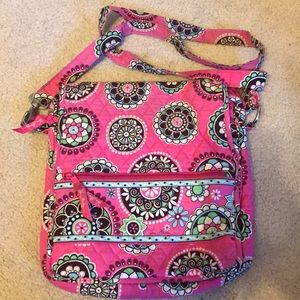 Retired Vera Bradley Messenger Bag - Cupcakes Pink