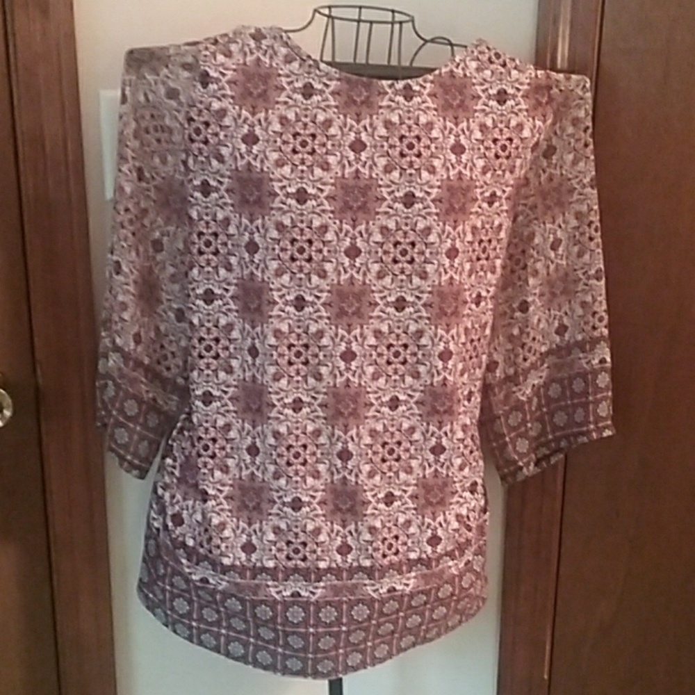 Longer length mosaic tunic