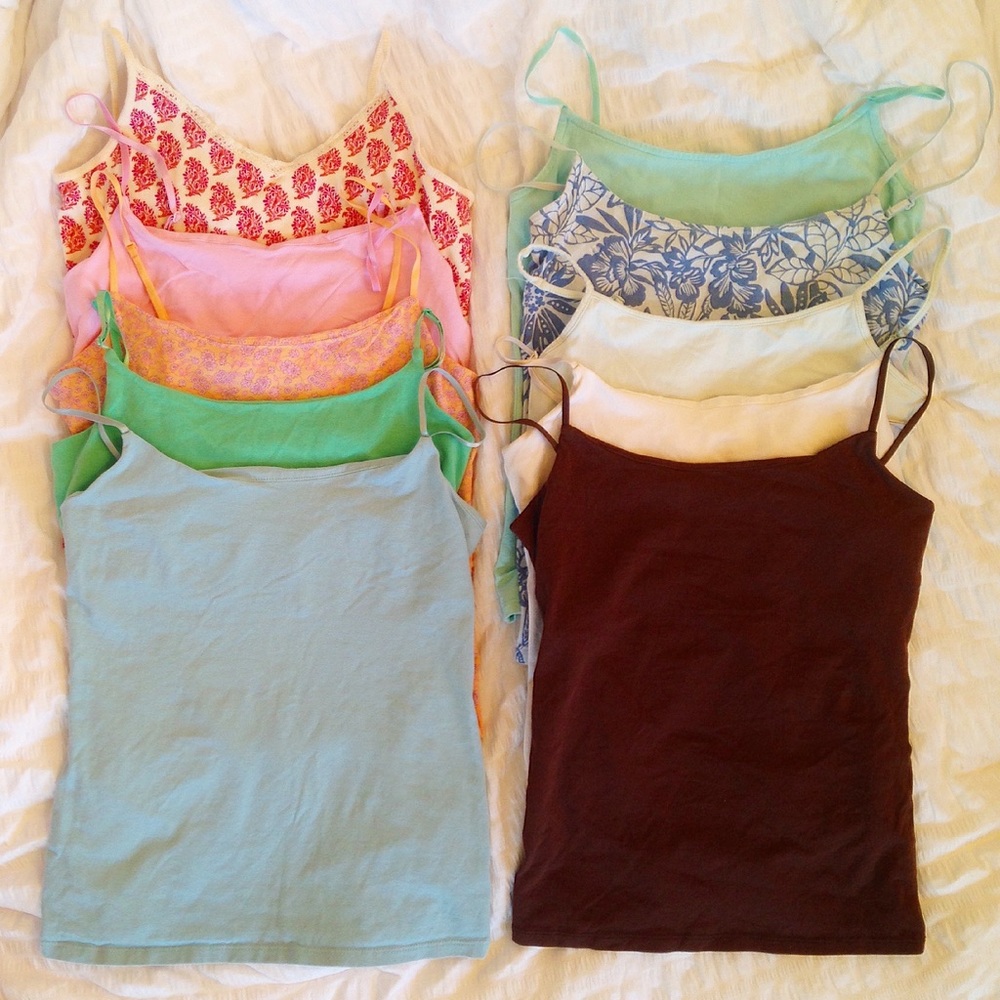 TEN Gap Stretch Camisole Tanks with Built-In Bras!