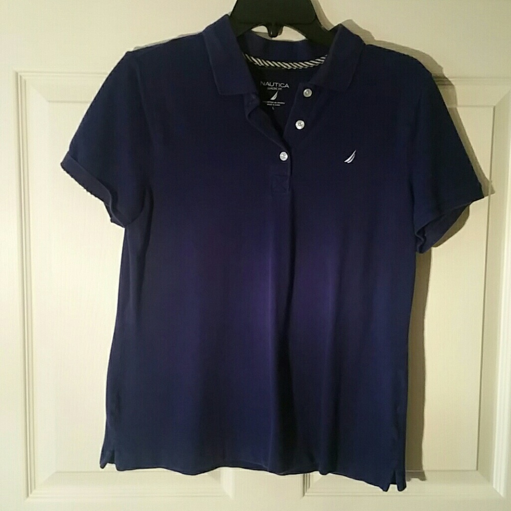 Nautica short sleeve purple polo size large