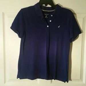 Nautica short sleeve purple polo size large