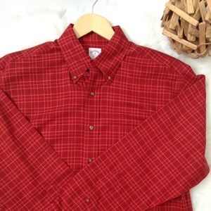 Brooks brothers red plaid shirt