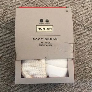 Medium Tall Hunter Boot Socks - white