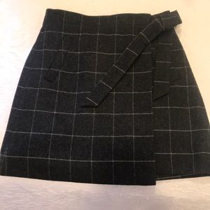 Jcrew wrap wool mini skirt
