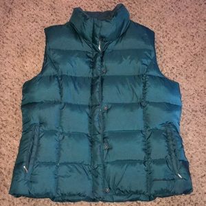 Excellent condition turquoise down vest!
