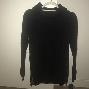 INC black sweater with side zippers
