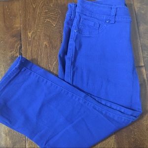Royal Blue Jean Capris