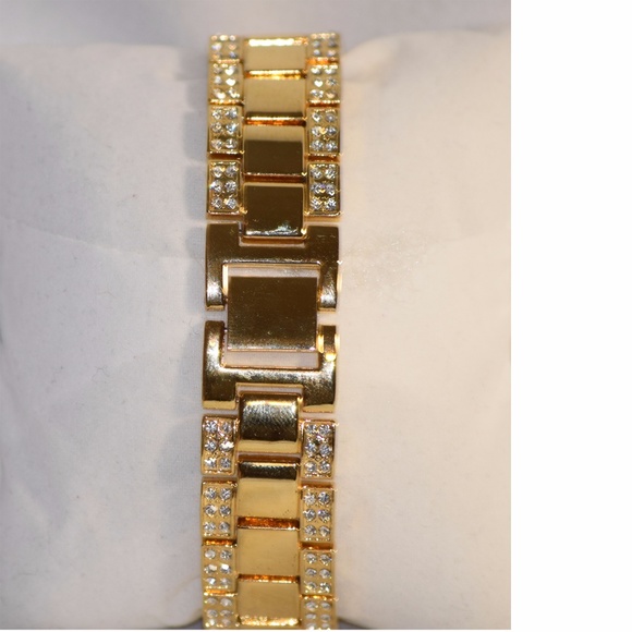 "Sale" Women's Gold CZ Studded Watch - Picture 2 of 2