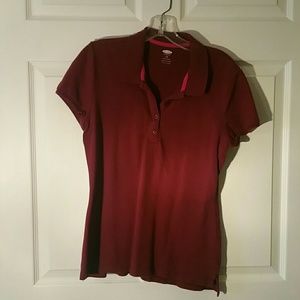 Large old navy short sleeve polo, maroon