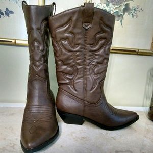 Never Been Worn Brown Cowboy Boots
