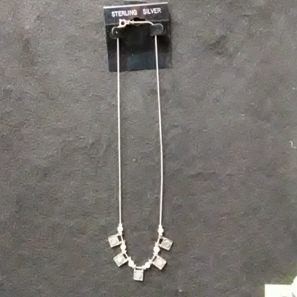 New! silver and pearl necklace