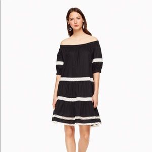Kate Spade Poplin off the shoulder dress