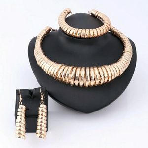 Gold 4 piece jewelry set