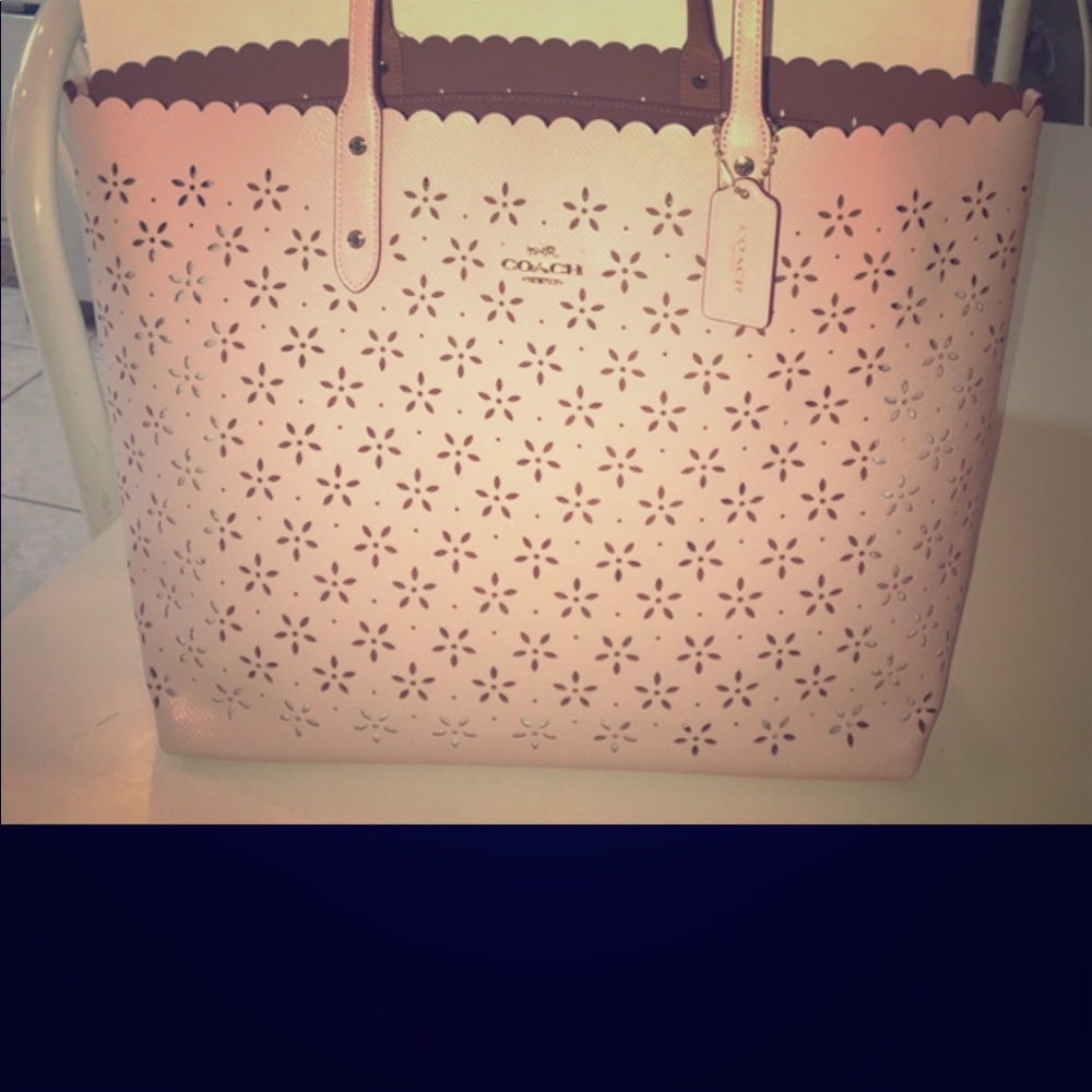 Coach laser cut handbag