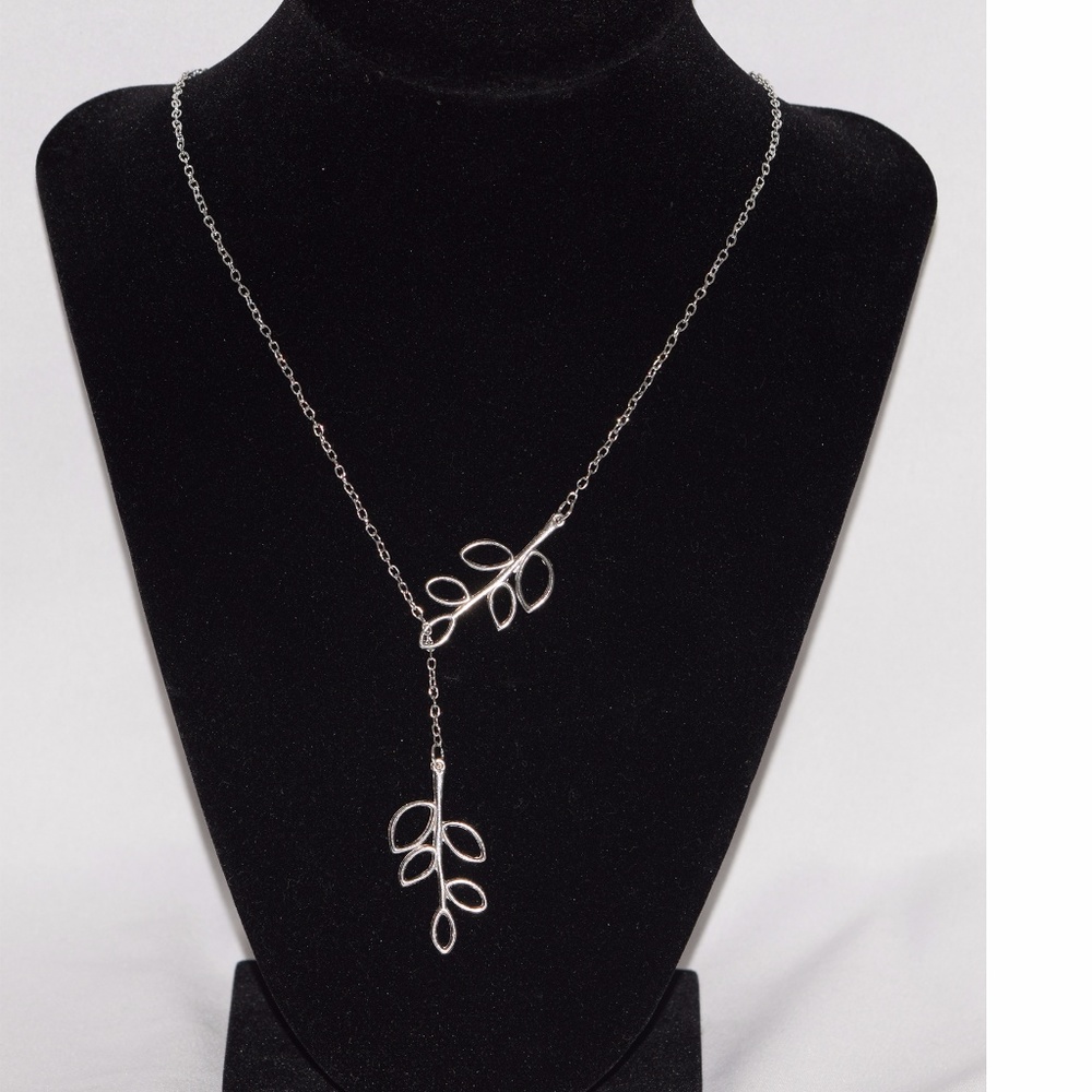 Sale-Women's Silver Plated Leaf Necklace