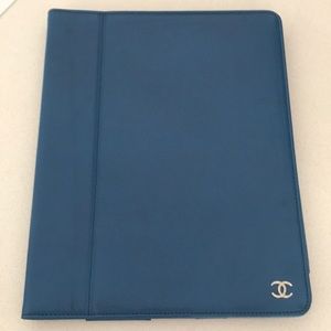 Chanel Ipad Case in Teal/Blue