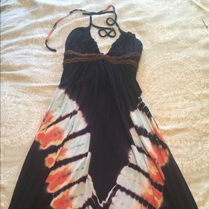 Sky tie died sun dress