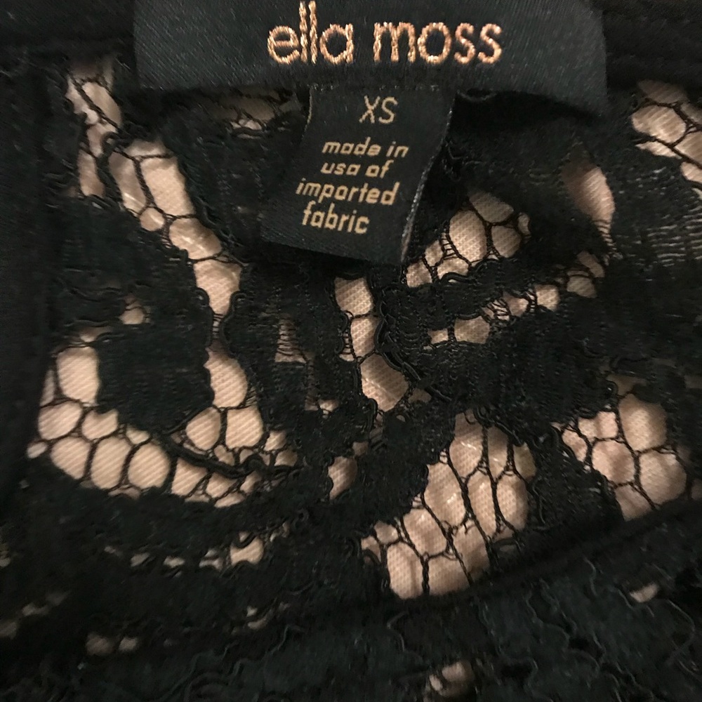 ELLA MOSS Lace Yoke Metallic Soft Modal Knit Top - Picture 4 of 5