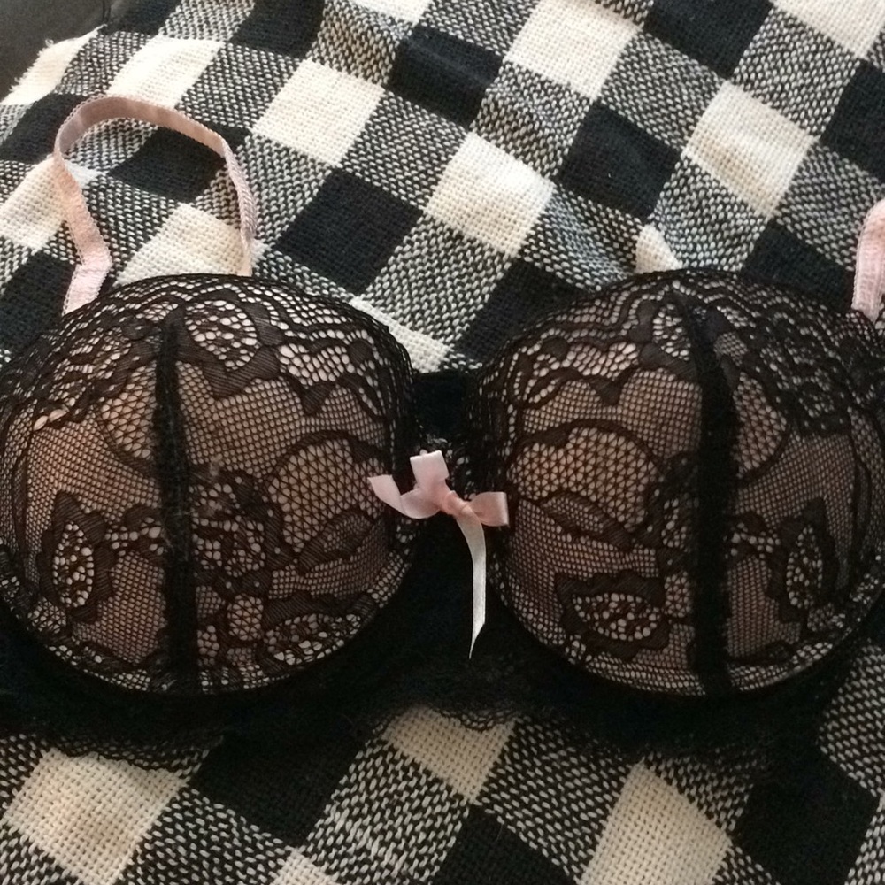 Black and pink bra