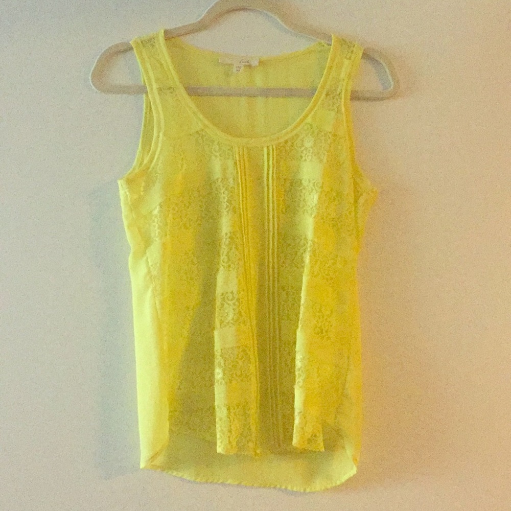 Yellow lace blouse