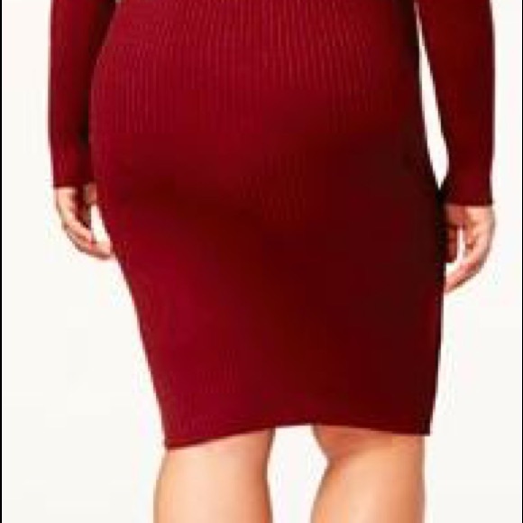 Plus Size Dress Faux Wrap Dress - Picture 3 of 4