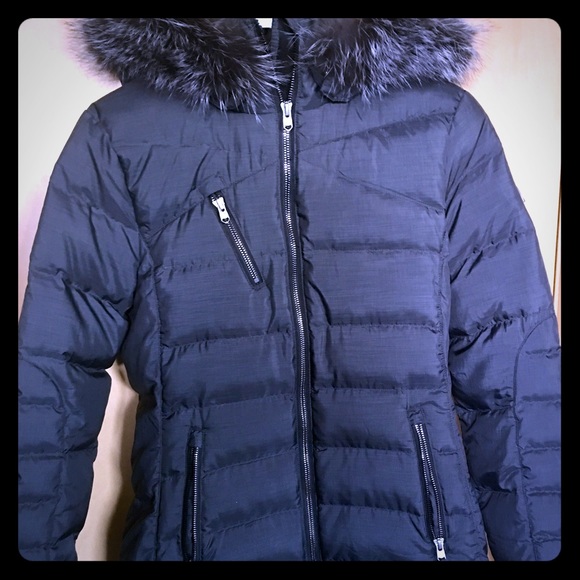 spyder long down coat
