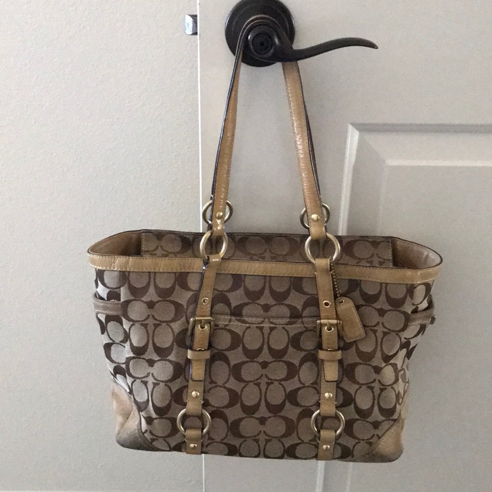Coach Legacy Monogram Tote