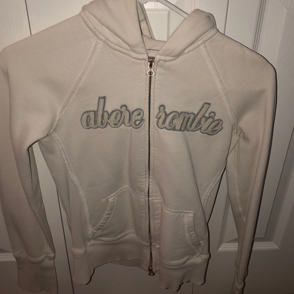 White Abercrombie Zip Up (Kids)