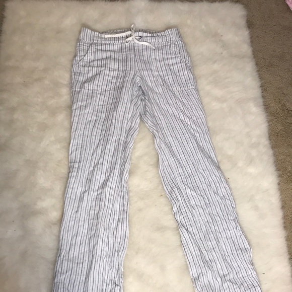 athleta striped linen pants