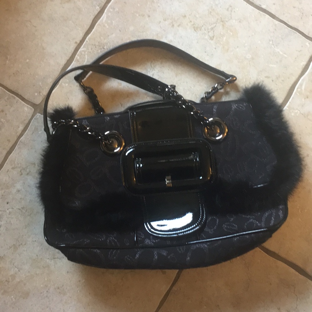 Bebe Holiday black with black fur