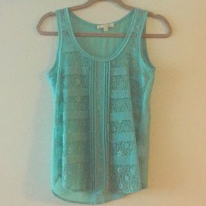 Light green laced top