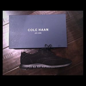 Cole Haan Black Wingtip Oxfords with athletic sole