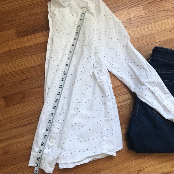 📦 SOLD - Madewell White Pin Dot Boy Shirt - Picture 4 of 5