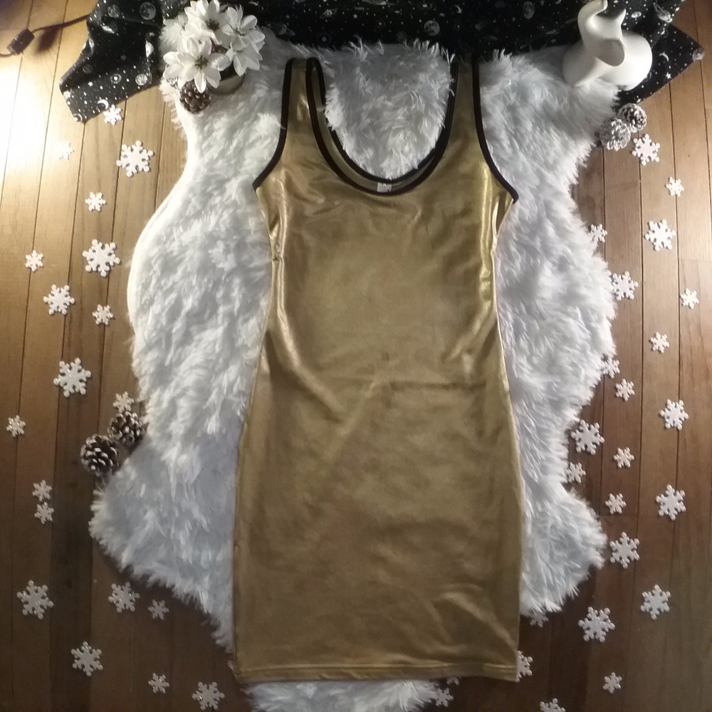 Gold Disco Bodycon Dress