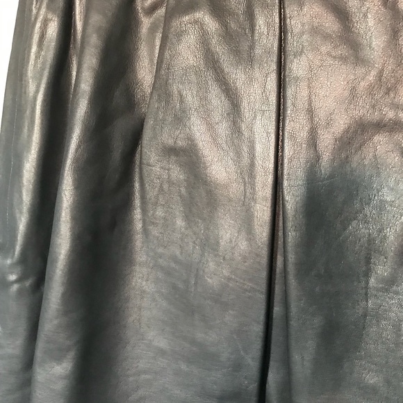 Vince dark gray leather skirt - Picture 2 of 5