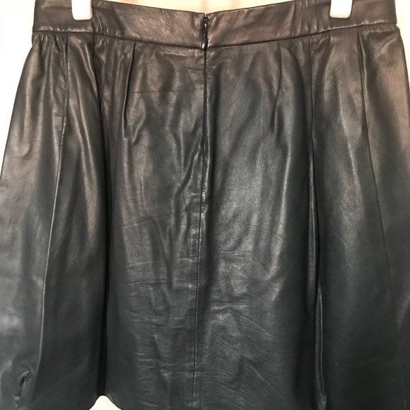 Vince dark gray leather skirt - Picture 3 of 5
