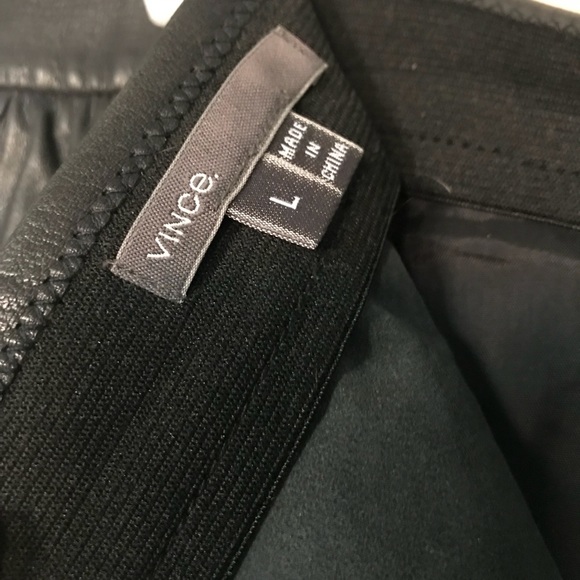Vince dark gray leather skirt - Picture 4 of 5