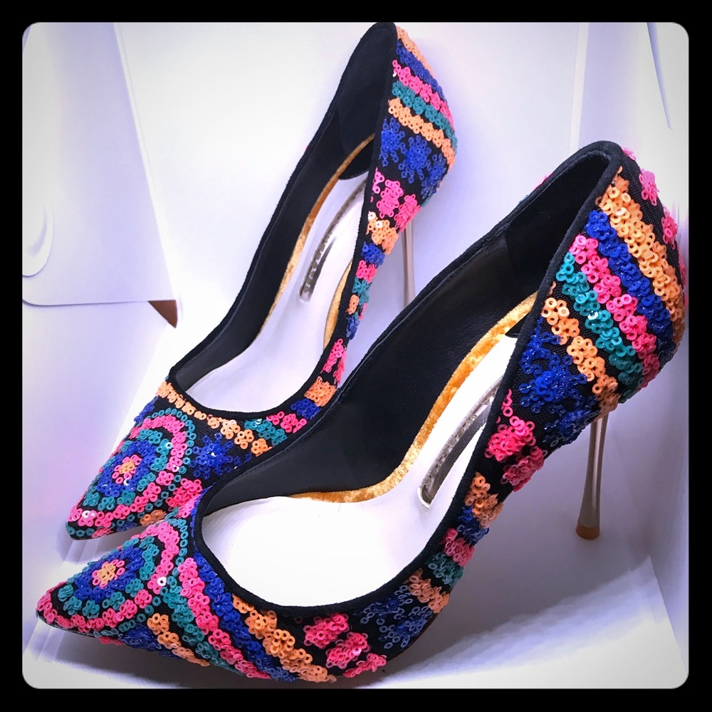 Sophia Webster iridescent sequin heels