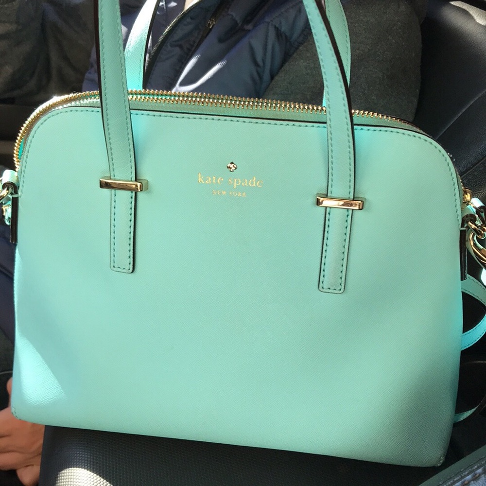 Kate Spade Tiffany blue leather hand bag