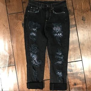 CARMAR Boyfriend Sequined Jeans