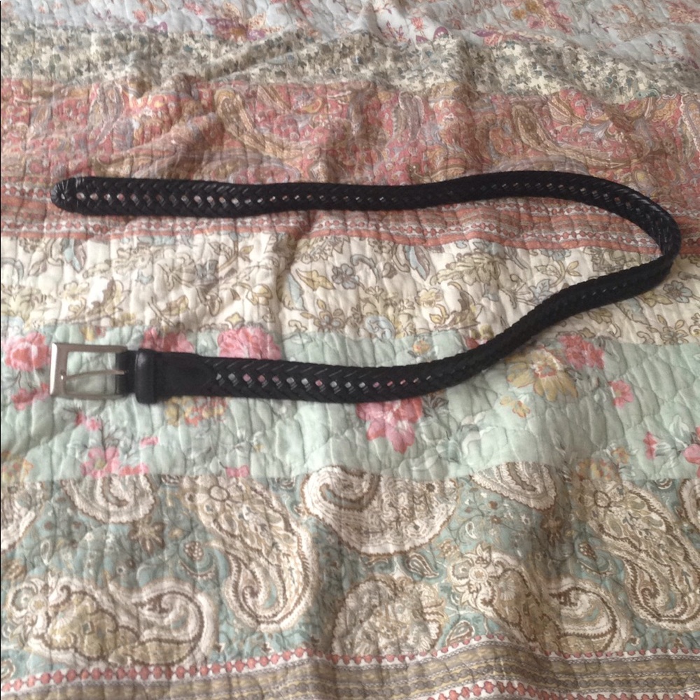 GH Bass Black Woven Belt - Size 36