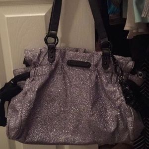 Juicy couture black and silver sparkle bag